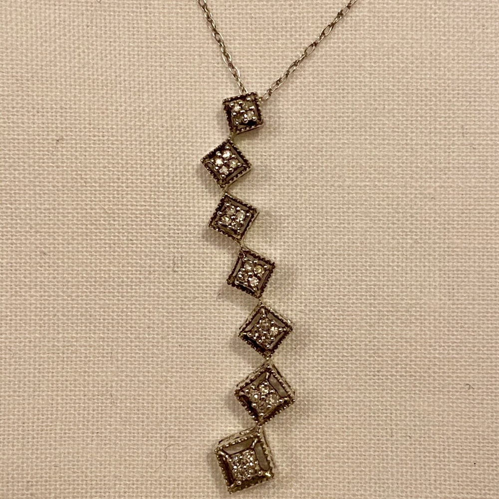 NWOT 10K White Gold 16inch Necklace